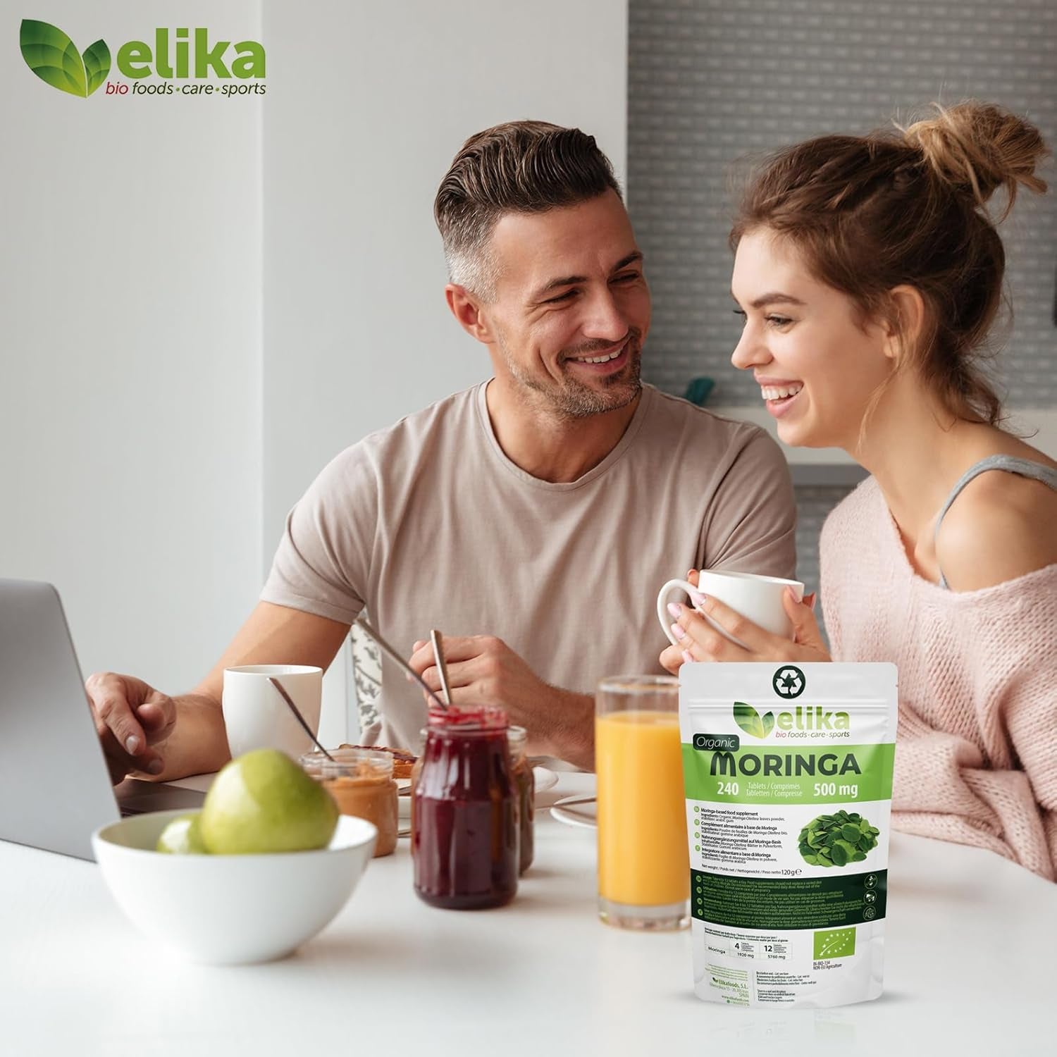 Moringa Oleifera ® BIO. 240 Comprimés 500 Mg. Super Aliment Naturel: Vitamines, Protéines, Minéraux, Antioxydants. Energisant Naturel. Végétalien, Sans Gluten Et Sans Additifs.