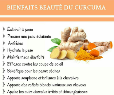 Poudre de curcuma pour le visage